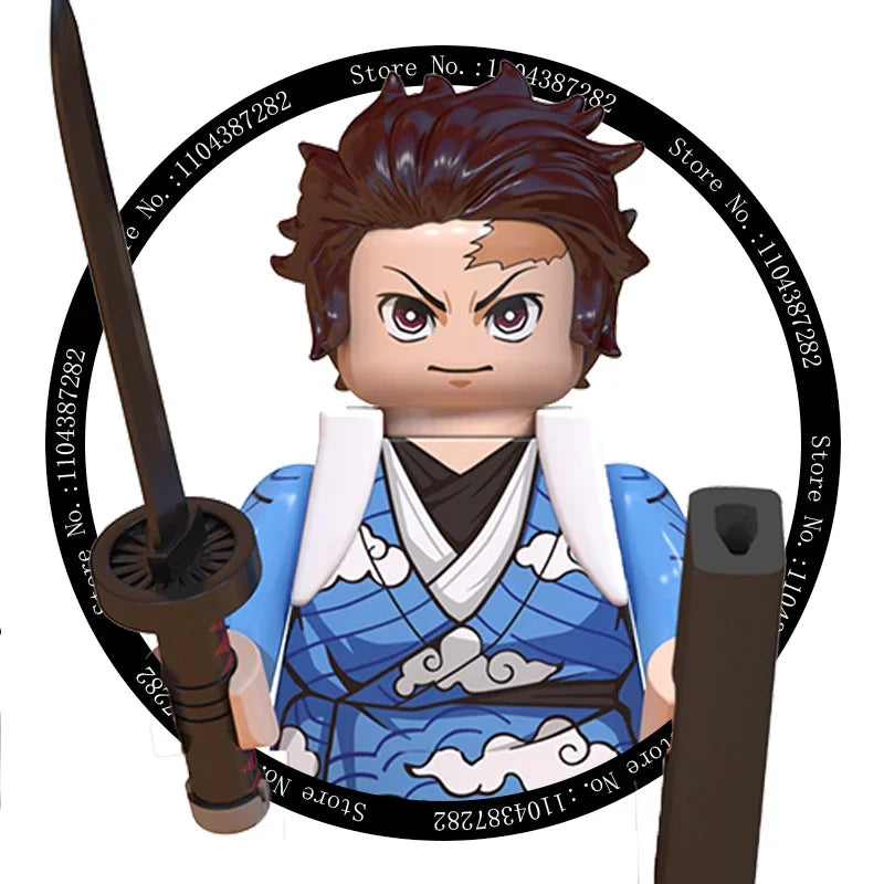 2025 Hot Toys WM6116 WM6138 Demon Slayer Blade Building Blocks Mini Action Figure Accessories Halloween Christmas Gifts for Kids