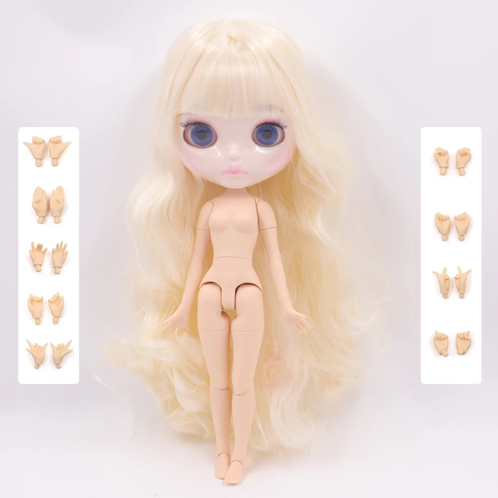 ICY DBS Blyth Doll 1/6 Joint Body 30CM BJD toys Natural shiny face with extra hands AB DIY Fashion Dolls girl gift