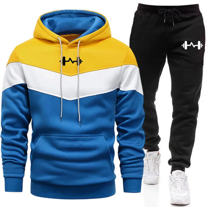2025 Men's Set Hot Sales Tracksuit Sportswear Man Jogging Fashion Sports Suits Daily Hoodie Comfortable Sweatshirt Tricolor Mens.