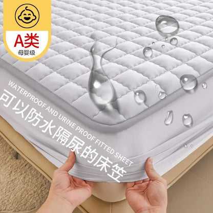 2025 New Thickening Quilted Waterproof Mattress Skin-friendly Slow rebound Cushion Anti-wrinkle Single double size Fitted Mat