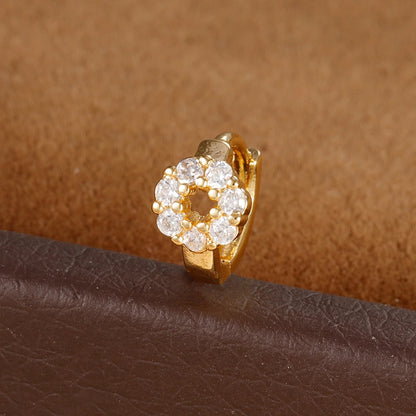 1Pc Stainless Steel Small CZ Hoop Cartilage Earrings Tiny Cross Tragus Rook Daith Earring Tragus Helix Rook Ear Piercing Jewelry.