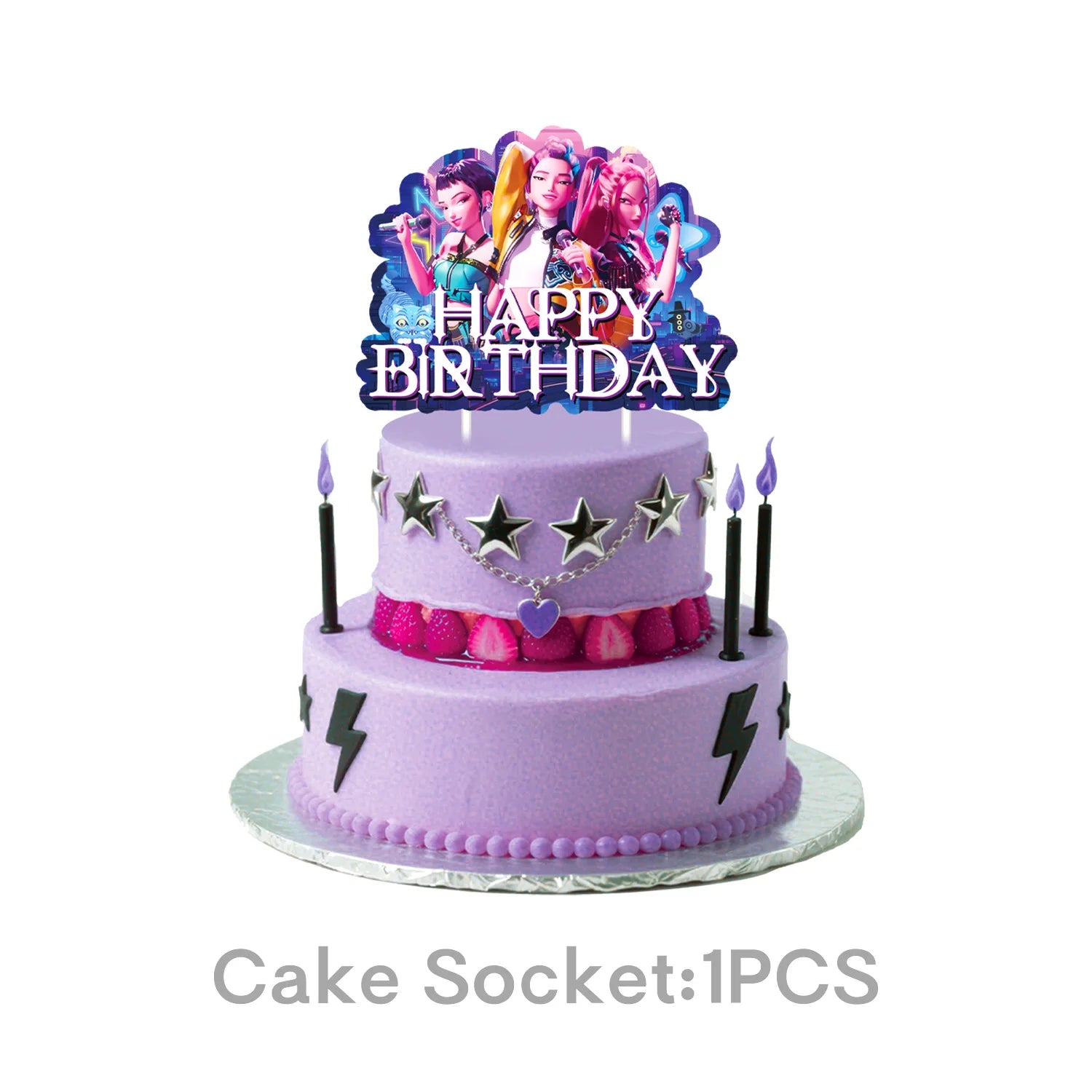 1/25 stücke Dämon Jäger Kuchen Topper Alles Gute Zum Geburtstag Party Kuchen Dekoration Kinder Favor Kpop Dämon Jäger Kuchen Ornamente Baby dusche.