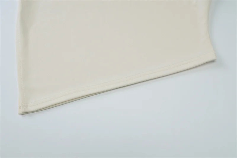 Mozision Inclined Shoulder Long Sleeve Sexy T-shirt Women Autumn Fashion Solid Skew Collar Backless Ruched Club Party T-shirts