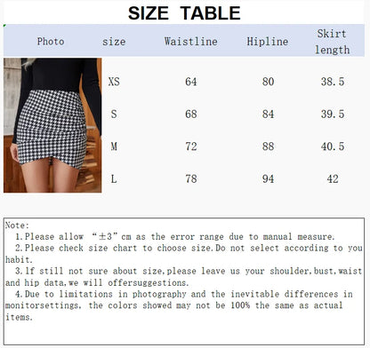 Women's sexy slim plaid print skirt Women's hip mini skirt soft short A-line skirt.
