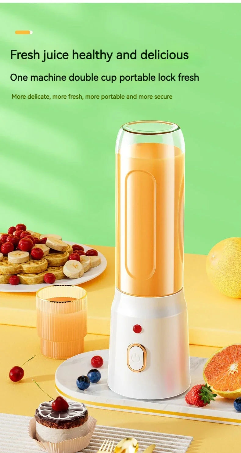 Portable Wireless Blender Electric Fruit Juicer Machine For Orange Ice Crushing 10 Blades Auxiliary Food Machine 1500mA Mixer.