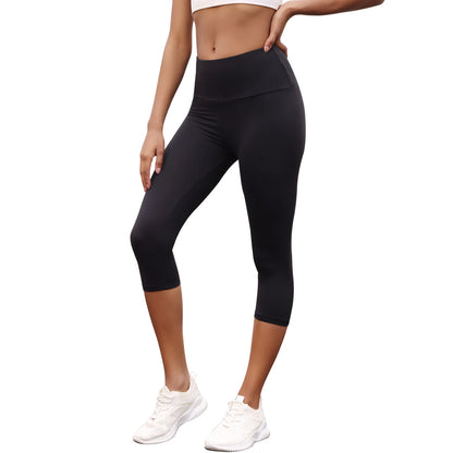 Women's High Waisted Capri Pants Super Soft No See Through Workout Yoga Push Up Gym Fitness Running Athletic Leggings.