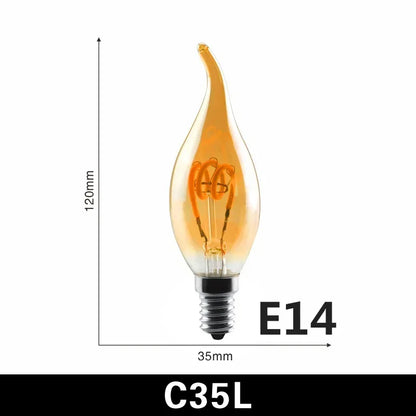 E14 E27 Spirale Licht G80 G95 G125 LED Glühlampe 220V 4W 2200K Retro Vintage Lampen dekorative Beleuchtung dimmbare Edison Lampe.