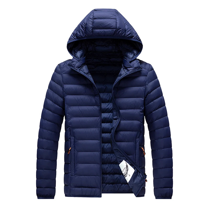 Men Parka Autumn Winter Warm Waterproof Jackets and Coats Mens Hooded Casual Outwear Detachable Hat Black Parkas Coat Male.