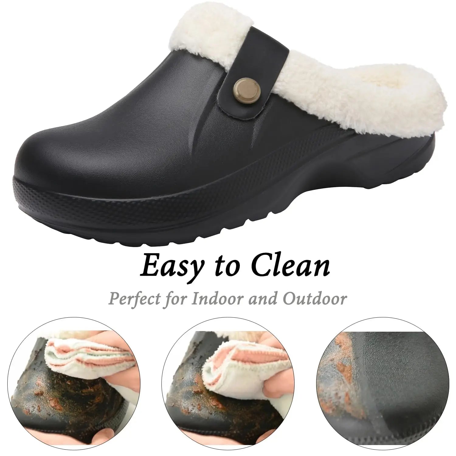 Fashion Men Cotton Slippers Winter Women Men Short Plush Slippers Casual Waterproof Garden Men Shoes New Fur Furry Cotton Shoes.