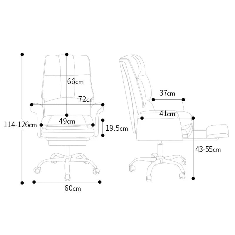 Boss Computerstuhl, Heimbüro, Computersofa, hohe Rückenlehne, PU-Leder, ergonomischer drehbarer Sitz für Zuhause, Arbeitszimmer, Rückenlehne