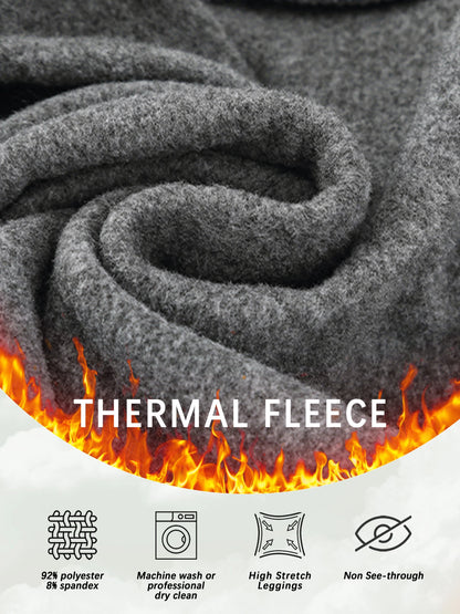 Superweiche, mit Fleece gefütterte Leggings für Damen, Workout, Yoga, Laufen, Thermo-Warmhose für kalten Winter.