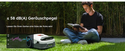 ANTHBOT Genie 600 AI kabelloser Roboter-Rasenmäher, max. 900 m2, Vollfrequenzband RTK + 4-kamera-Vision-Rasenmäherroboter