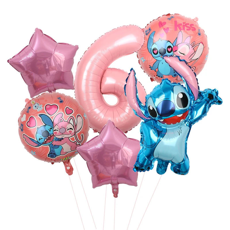 Disney Stitch Geburtstagsparty-Luftballons, Lilo & Stitch-Ballon-Sets, Babyparty für Kinder, Geburtstagsparty-Dekorationen, Zubehör, Geschenke