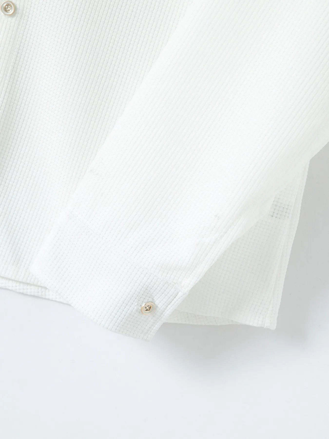 2025 Spring and autumn new men's daily casual waffle cardigan long-sleeved shirt two pants suit.