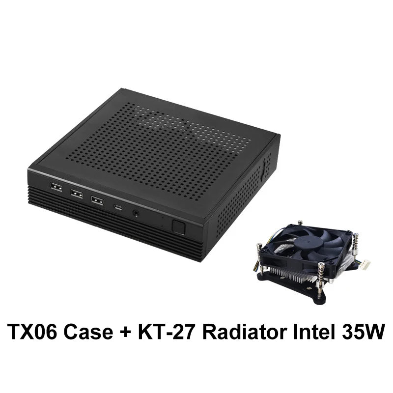 RGEEK TX06 Desktop Mini ITX Case Mini Game Computer Chassis HTPC Cases Stand For MINI-ITX Ultra-Thin Motherboard.