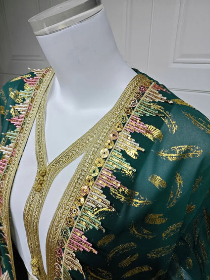 Muslim Abaya 3 Piece Set Women Party Dresses Cardigan Robe Sashes Suit Bronzing Jalabiya Ramadan Morocco Dubai Kaftan Vestidos