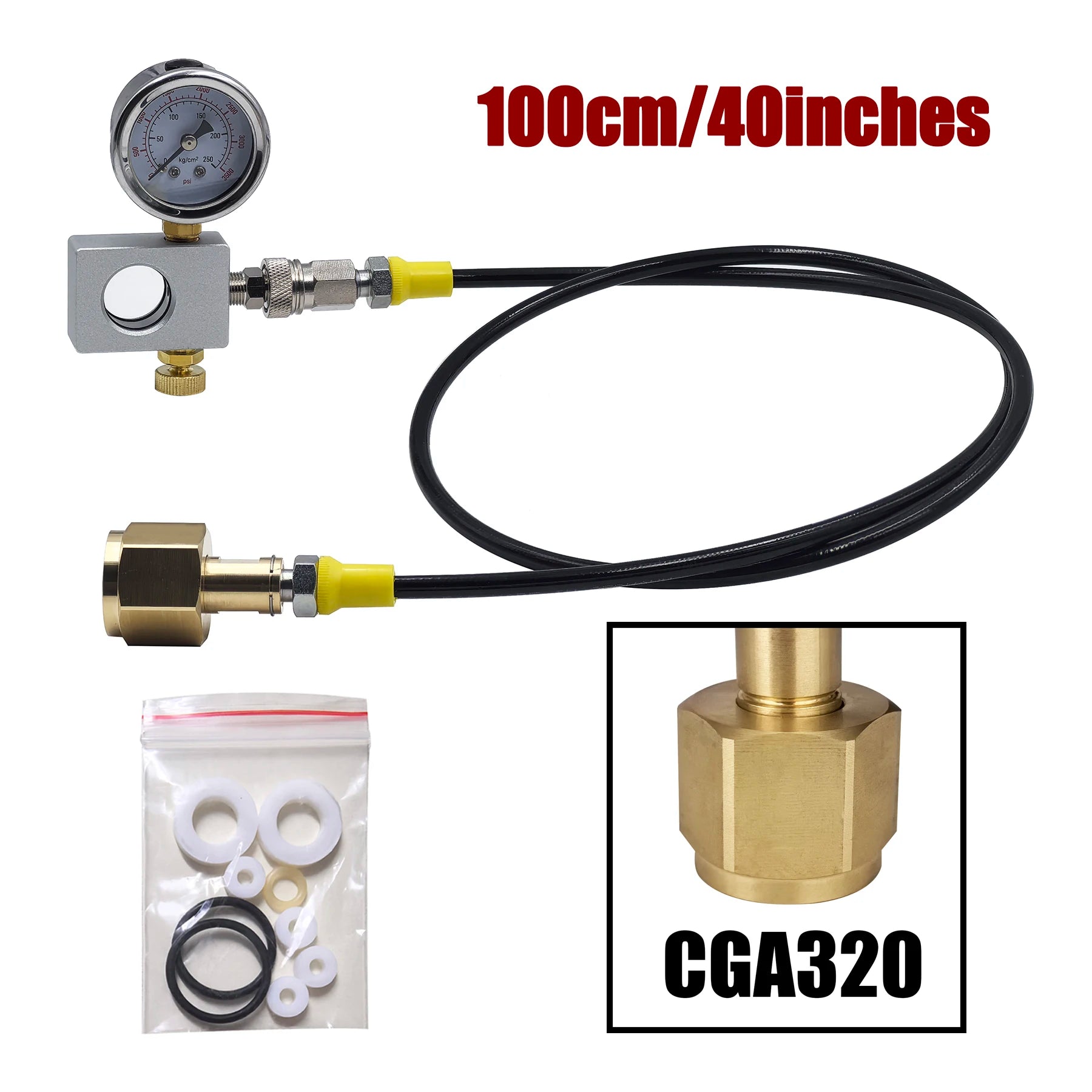 CO2 Cylinder Refill Fill Station Adapter Fit Soda Water Machine Terra, Gaia, DUO, ART Carbon Dioxide Pink Bottle Quick Connect.