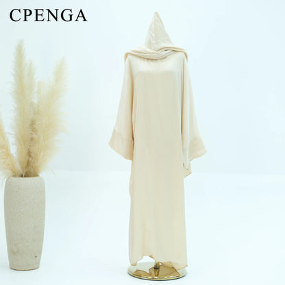 Two Piece Muslim Sets for Women Luxuru Dubai Hijab Abaya Dress Ramadan Saudi Arabia Modest Clothing Islamic Solid Church Outfits.