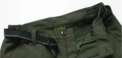 Winter Thick Pants Men Double Layer Fleece Cashmere Overalls High Quality Male Camouflage Trousers Warm Casual Cargo Pants.