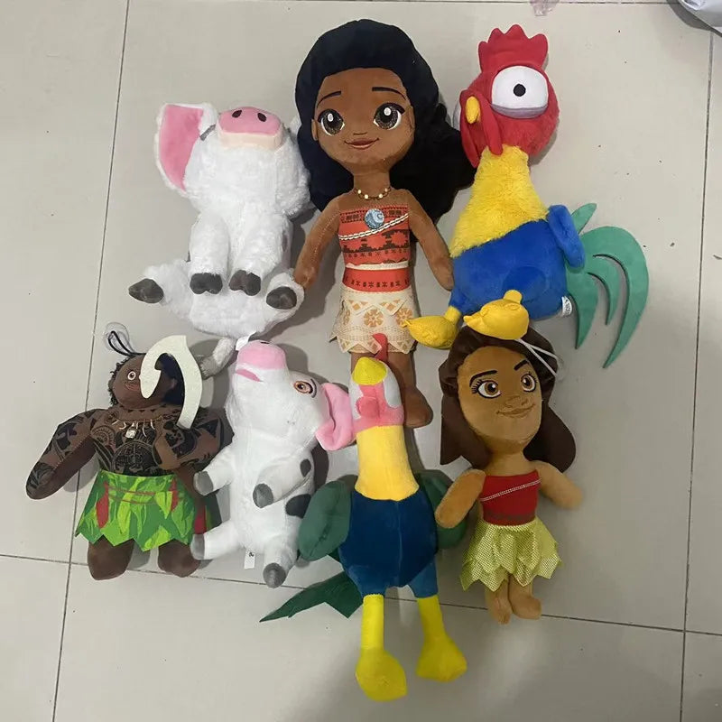 New Disney Movie TV Moana 2 Plush Pet Pig Pua Maui Heihei Stuffed Animals Cute Vaiana Cartoon Plush Toy Dolls Birthday Xmas Gift