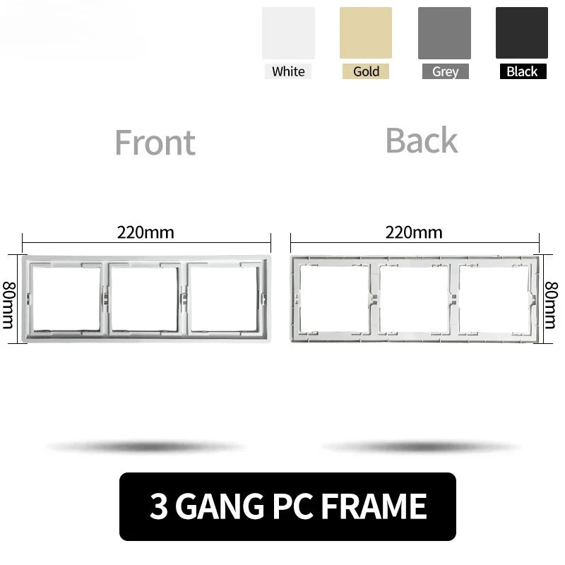80 mm Typ Rahmen Steckdose 1/2-Wege-Wandknopfschalter USB Typ-C-Anschlüsse Steckdose EU-Standard für Deutschland DIY Teil freie Kombination