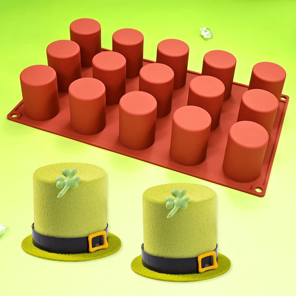 Cylinder Shaped Silicone Mold Soap Mold Chocolate Cookie Covered Sandwich Tool DIY Jelly Pudding Candy Kitchen Cake Baking Pan.
