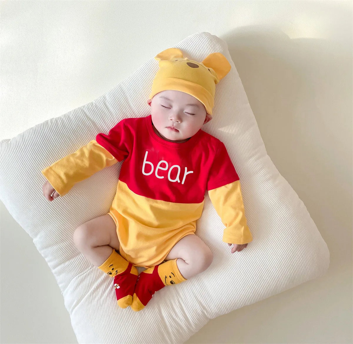 Winnie The Pooh Bär Baby Body Neugeborenen Langarm Strampler Kleinkind Jungen Mädchen Overall Kleidung K3529.