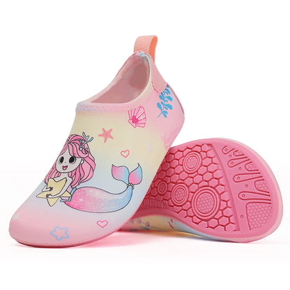 Children Beach Shoes Baby Soft Floor Indoor Slipper Snorkeling Swim Socks Boys And Girls Anti-Slip Home Barefoot Kids Slippers.
