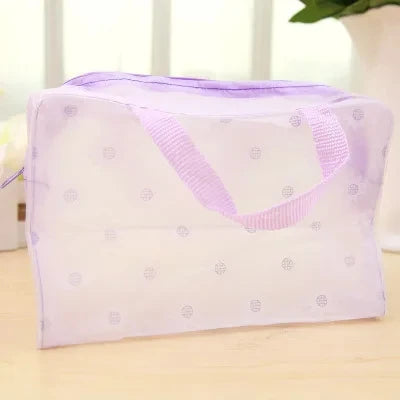 5 Color Waterproof PVC Cosmetic Storage Bag Women Transparent Organizer for Makeup Pouch Compression Travelling Bath Bags.