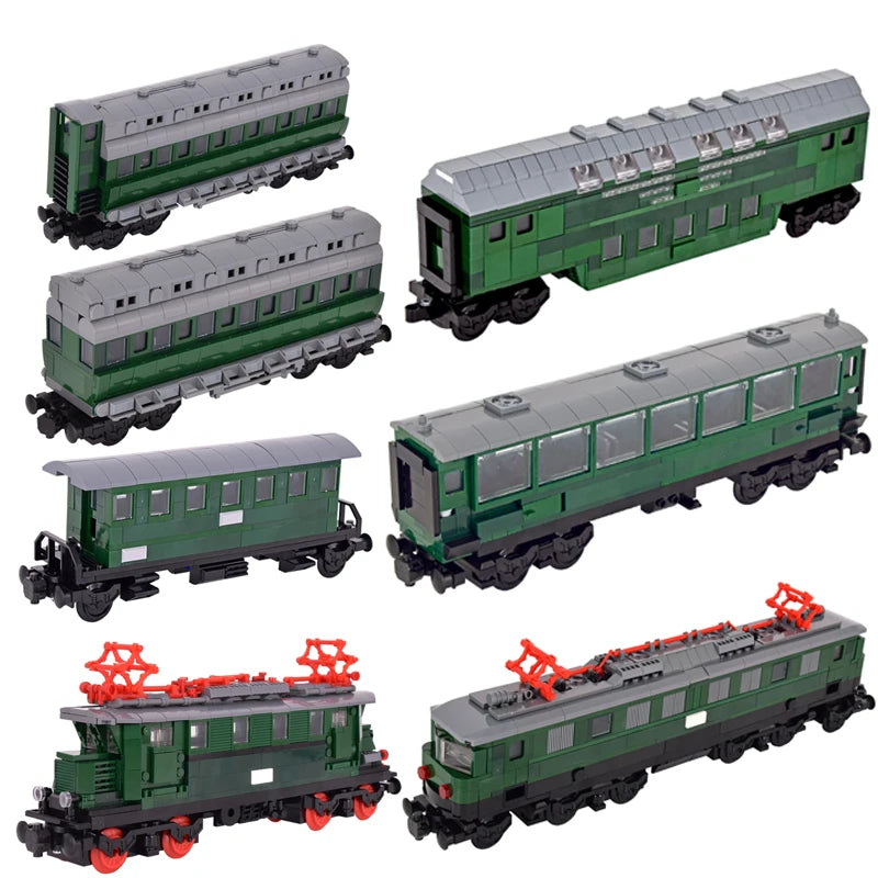 MOC City Creative Idea Train Brake Classic Auto Building Classic Auto Blocks Bricks Assembled DIY Toys.