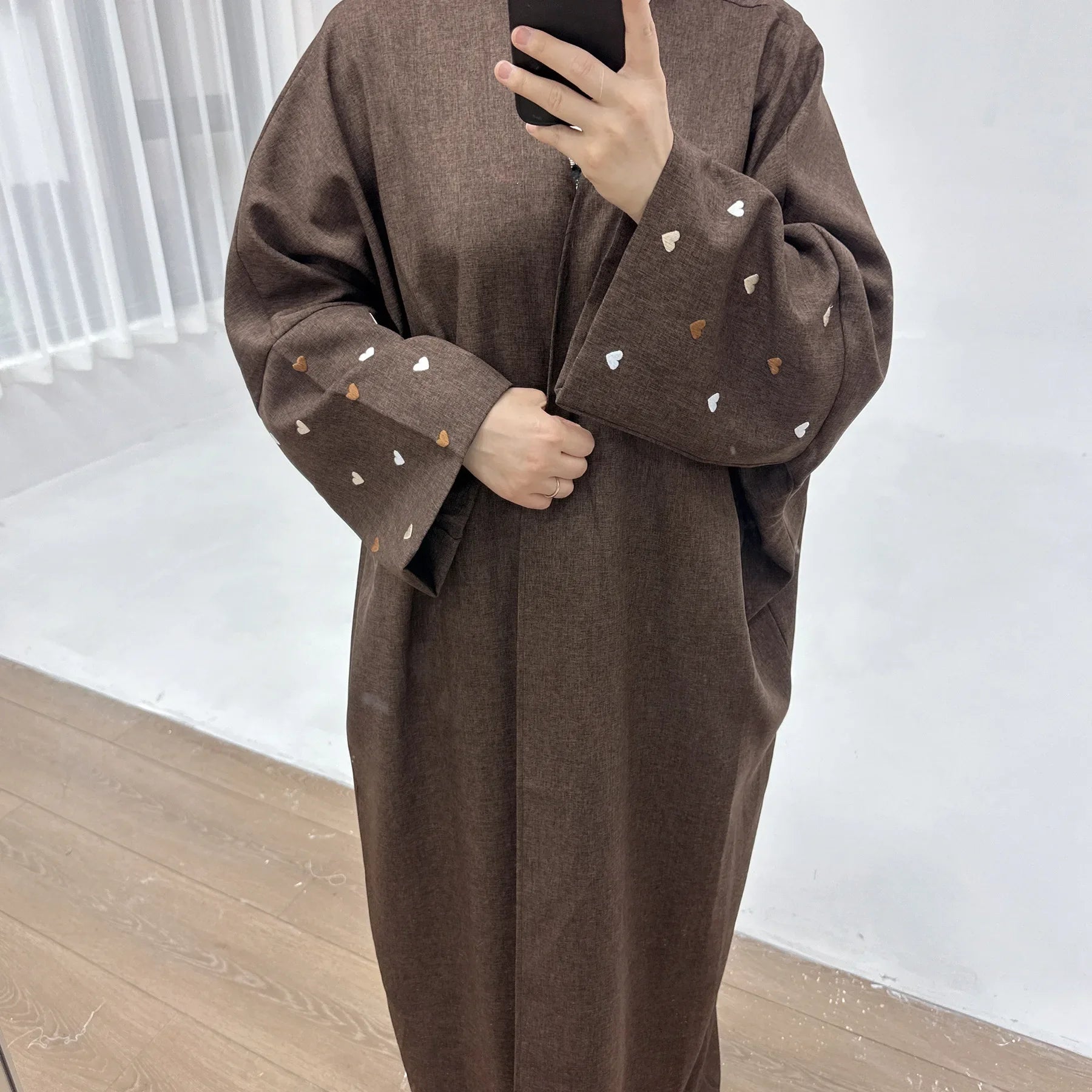 2025 Ramadan Eid Open Butterfly Moon Heart Modest Kimono Abaya Dubai Turkey Muslim Dress Abayas for Women Kaftan Kebaya Caftan.