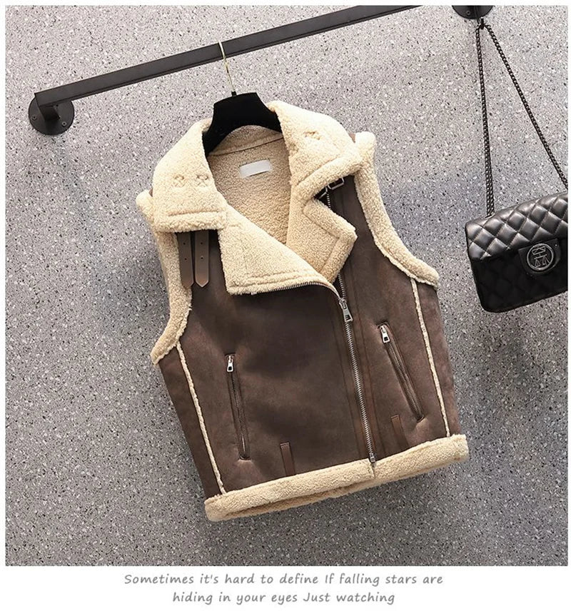 Ärmellose Jacke weibliche Pu Leder Weste Mantel Frauen 2024 Herbst Winter neue Motorrad Weste lose Oberbekleidung Roman beliebte Top.