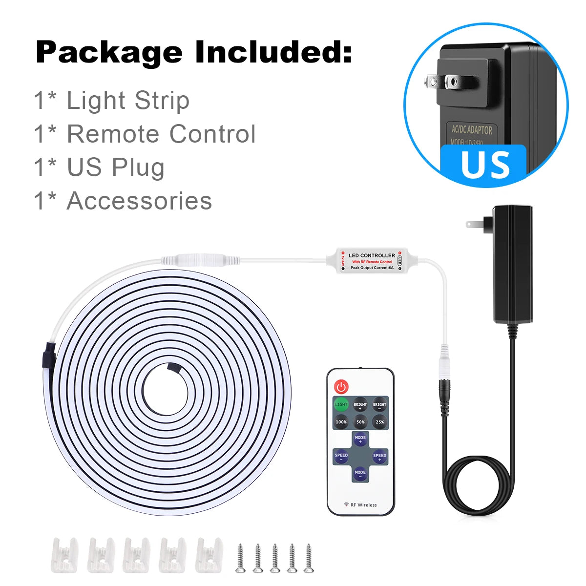 Waterproof COB LED Strip Lights 24V Flexible Neon Light Black Silicone Tube Linear Dimmable Lighting with Touch Sensor Switch.