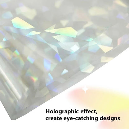 10pcs Holographic Nail Foil Set 2.5x100cm Gradient Transparent AB Color Transfer Stickers for Manicure Nail Art Decals.