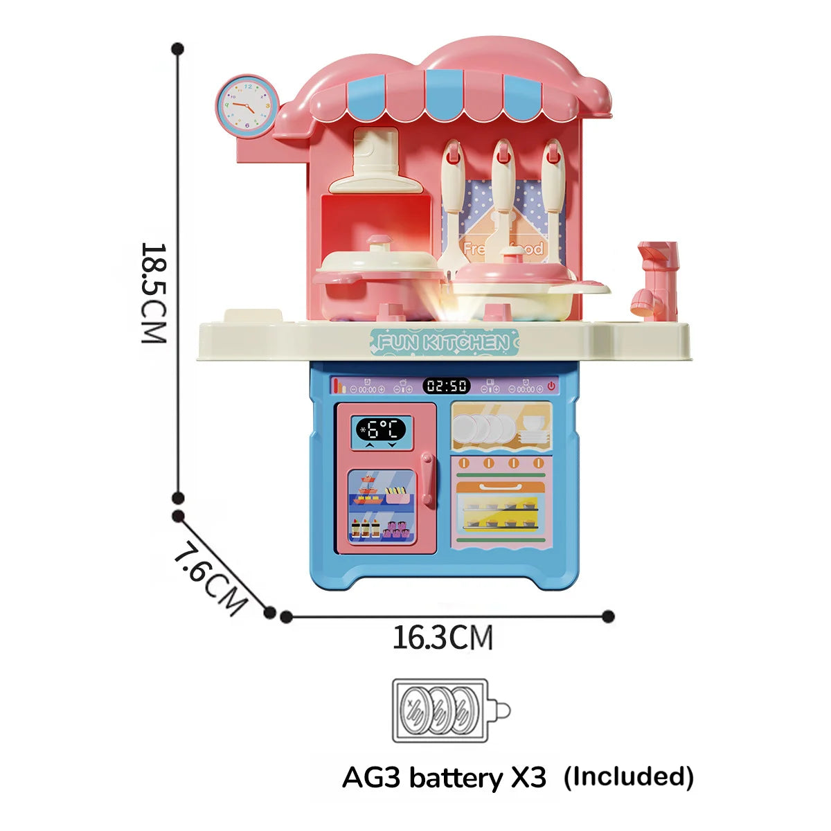 Simulated Kitchen Toy Play Set Miniature Food Pretend Play House Appliance Laundry Cookware Children Role-Playing Toys Girl Game.