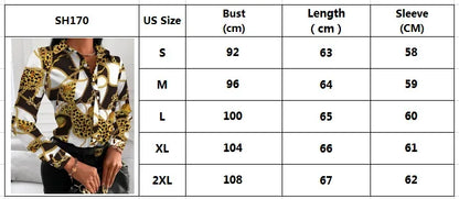 Summer New Women's Long-sleeved Shirt, Single-breasted Printed Shirts Fashion Casual Tops Camisa Female Chemise S-XXL.