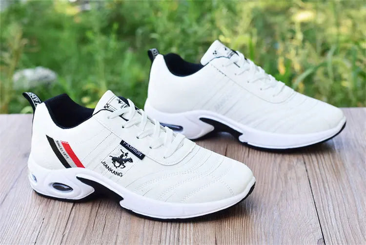 Brand Men's Sneakers Versatile Air Cushion Running Shoes Men Platform Leather Vulcanized Shoes Breathable Men Casual Sport Shoes.