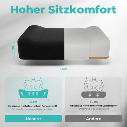 WOTSTA Ergonomischer Bürostuhl mit atmungsaktiver Rückenlehne und verstellbaren Kopfstützen-Armlehnen, gepolstertem Sitz, ideal für Arbeit und Studium