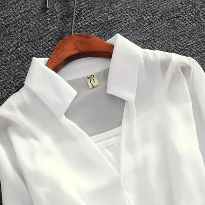 Elegante Damen Sommer zweiteiliges Kleid Luxus Chiffon Party lose Tüll Abendkleider für Frauen 2024 Abschluss ball transparent weiß.