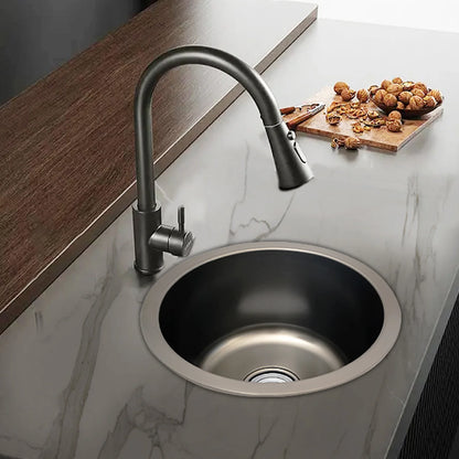 Runde Einzeltanks, Geschirrspülbecken, Küchenspülen aus Edelstahl, Badezimmer-Handwaschbecken, Spüle, Geschirrspülbecken