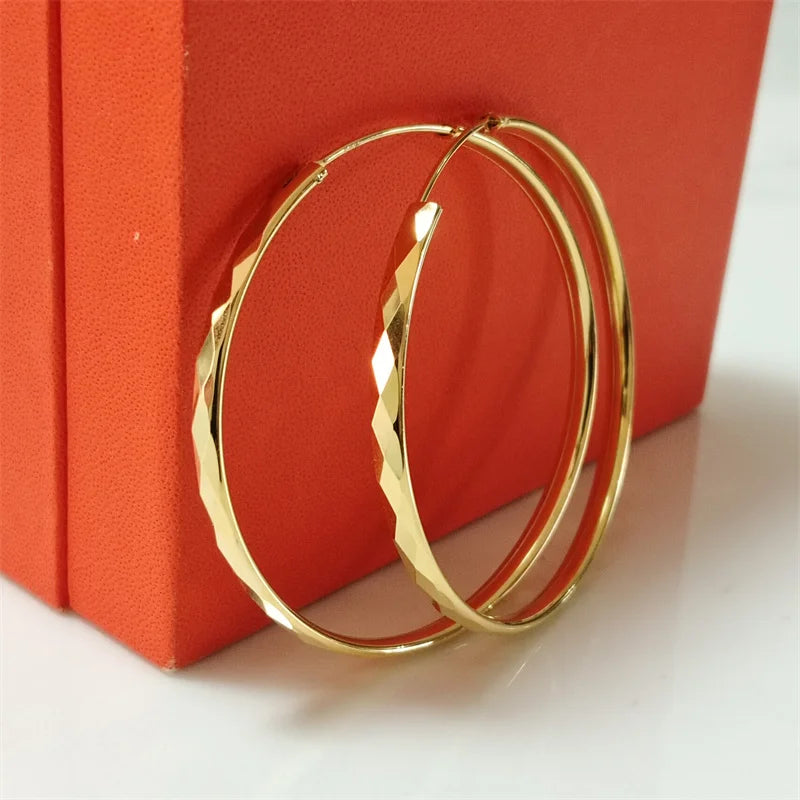 Senlissi - 925 Sterling Silver Hoop Earrings For Women 18K Gold Plated Jewelry Dazzling Women's Hoops Earrings Christmas Gifts.