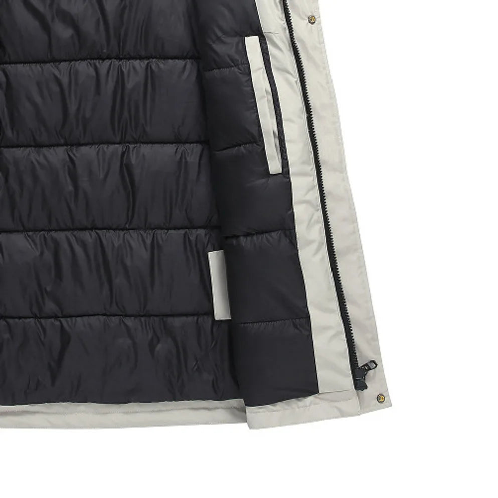 Compass Top Patch Italian Luxury Style  men's Solid color pointy collar single-breasted quilted jacket Nylon Grade 3 waterproof.