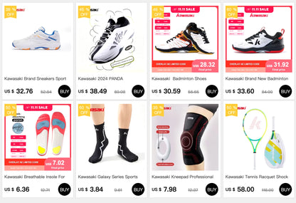 Kawasaki 2024 PANDA Badminton Shoes Professional Carbon Fiber Board Shock Absorption Men's Sneakers Women's Sports Shoes B3327.