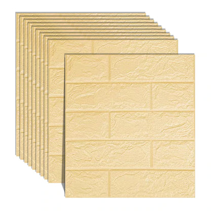 10/20/30/40/50pcs DIY 3D Simple Brick Pattern Wall Stickers,Thickened, Sound-proof,Waterproof,Moisture-proof
