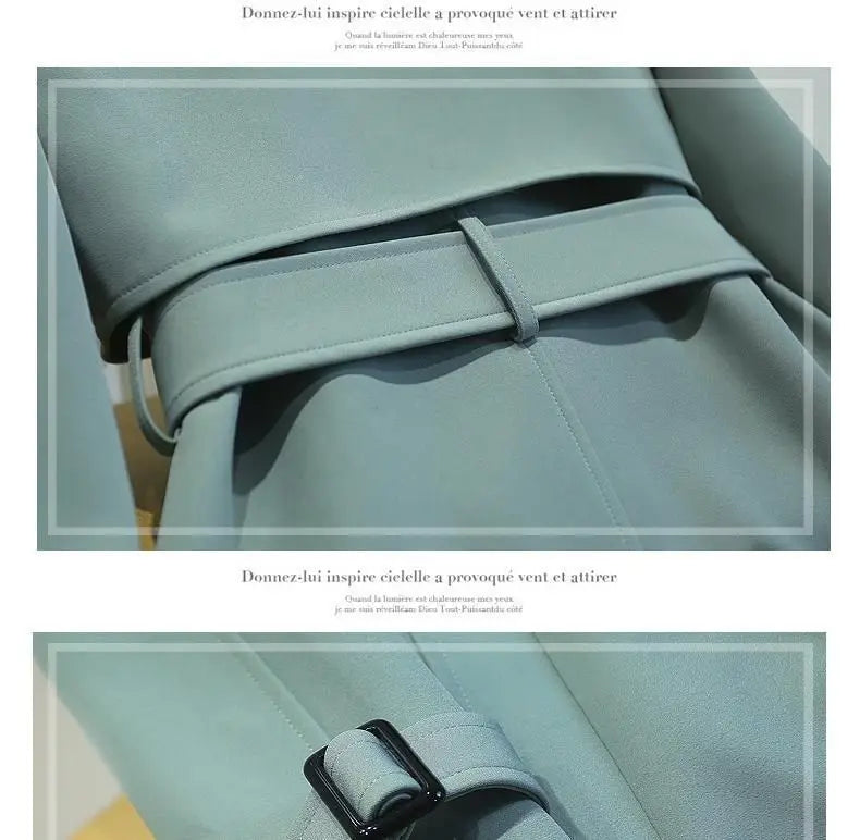 Lässige Langarm-Oberbekleidung, Trenchcoat für Damen, 2024, Herbst-Winter-Mode, Schnürung, lang, neu in Mänteln und Jacken, elegant.