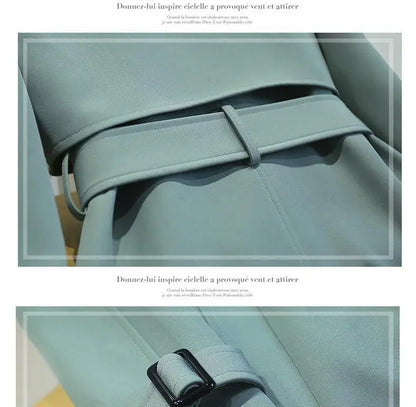 Lässige Langarm-Oberbekleidung, Trenchcoat für Damen, 2024, Herbst-Winter-Mode, Schnürung, lang, neu in Mänteln und Jacken, elegant.