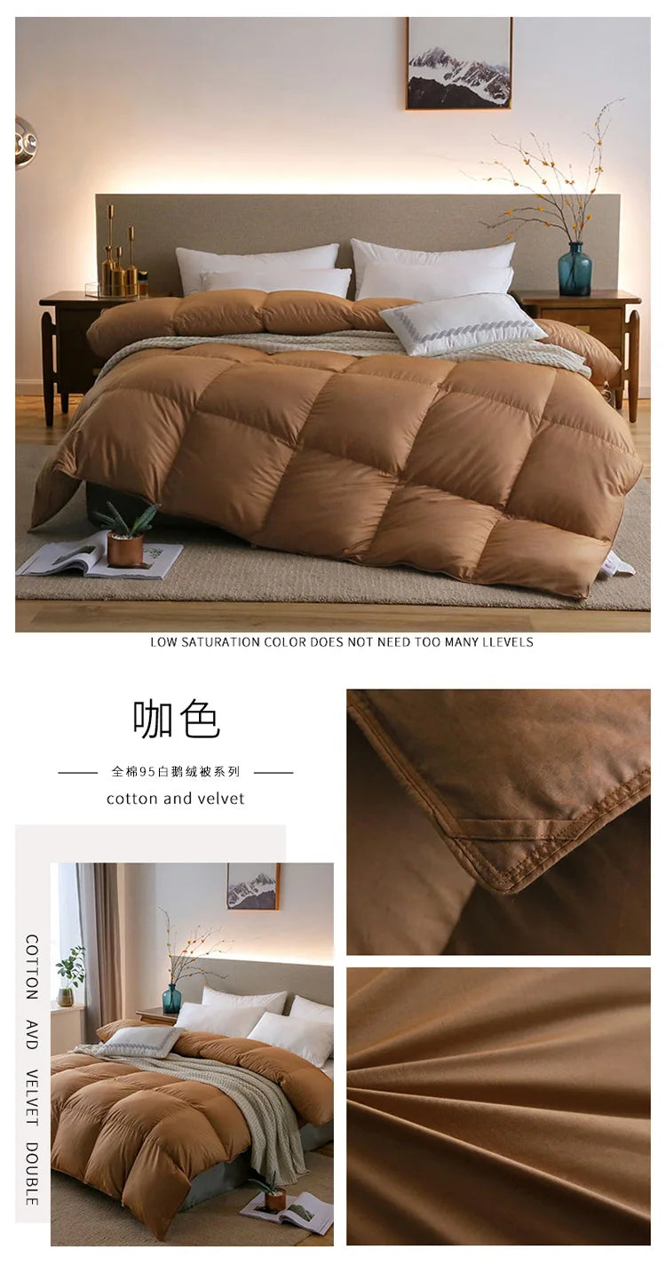 Down duvet 95 white goose down five-star hotel warm double single duvet core goose down duvet