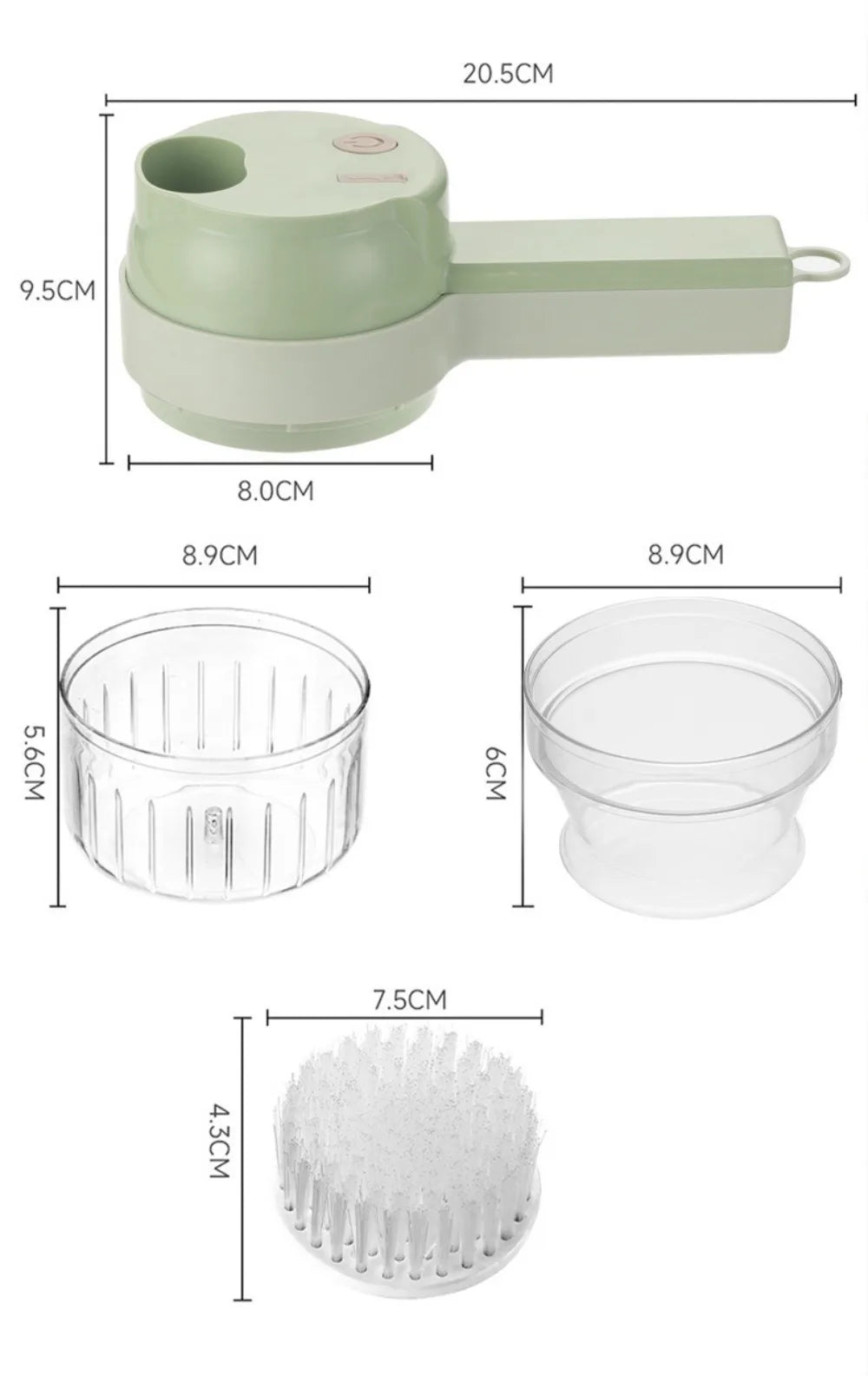 Electric Vegetable Cutter Set Handheld Wireless Garlic Masher Food Chopper Meat Grinder Machine Peel Slice Kitchen Accessories.