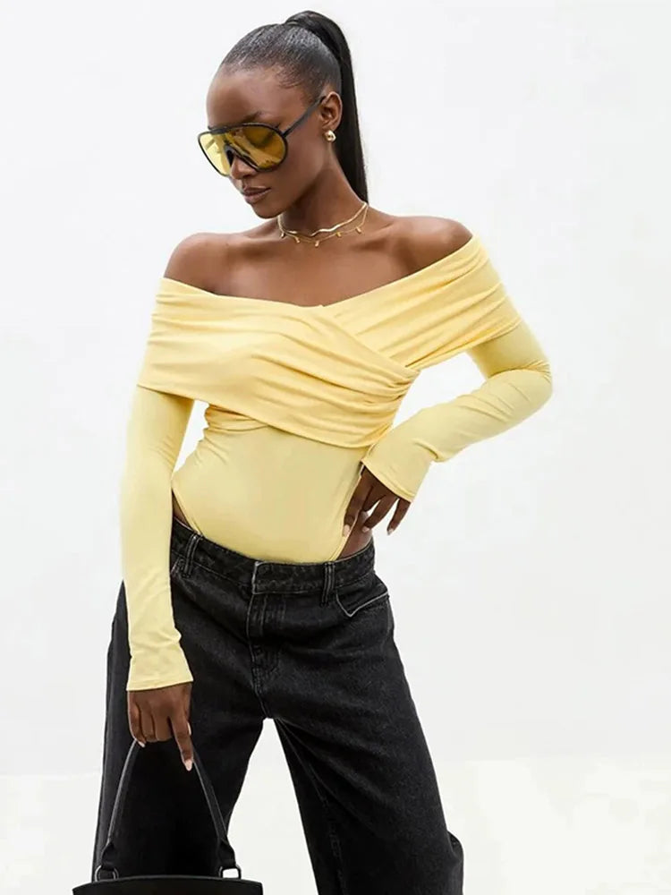 Women Spring Sexy Red Bodysuits Backless Solid Corset Slim Fashion Crossed Bodysuits Long Sleeves Casual Female Knitted Rompers.