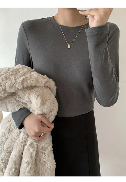 Winter Frauen Pullover T Shirt Frauen Oversize T-Shirt Frau Kleidung Weibliche T Tops Pullover Langarm Rohr Gestrickte T-shirt Top